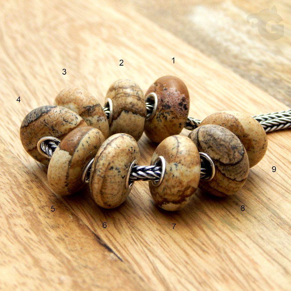 Picture Jasper Smooth Bead