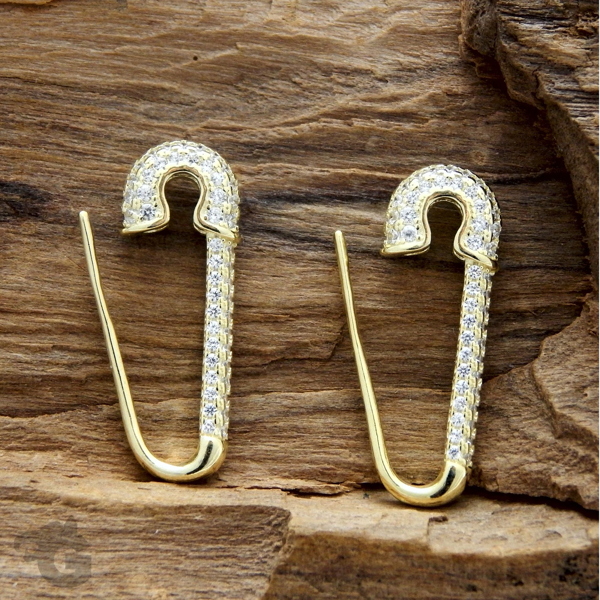men's safety pin earrings