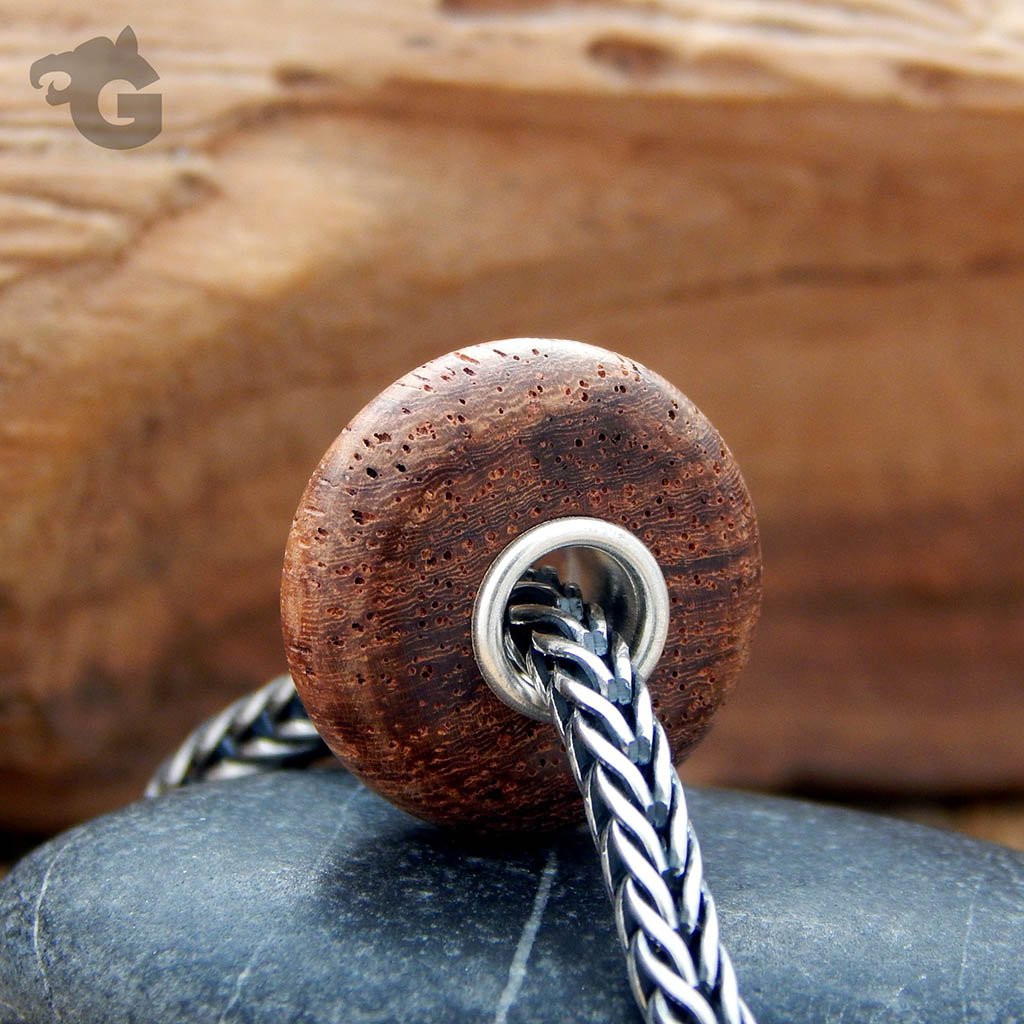 Natural Yellow Rosewood bead