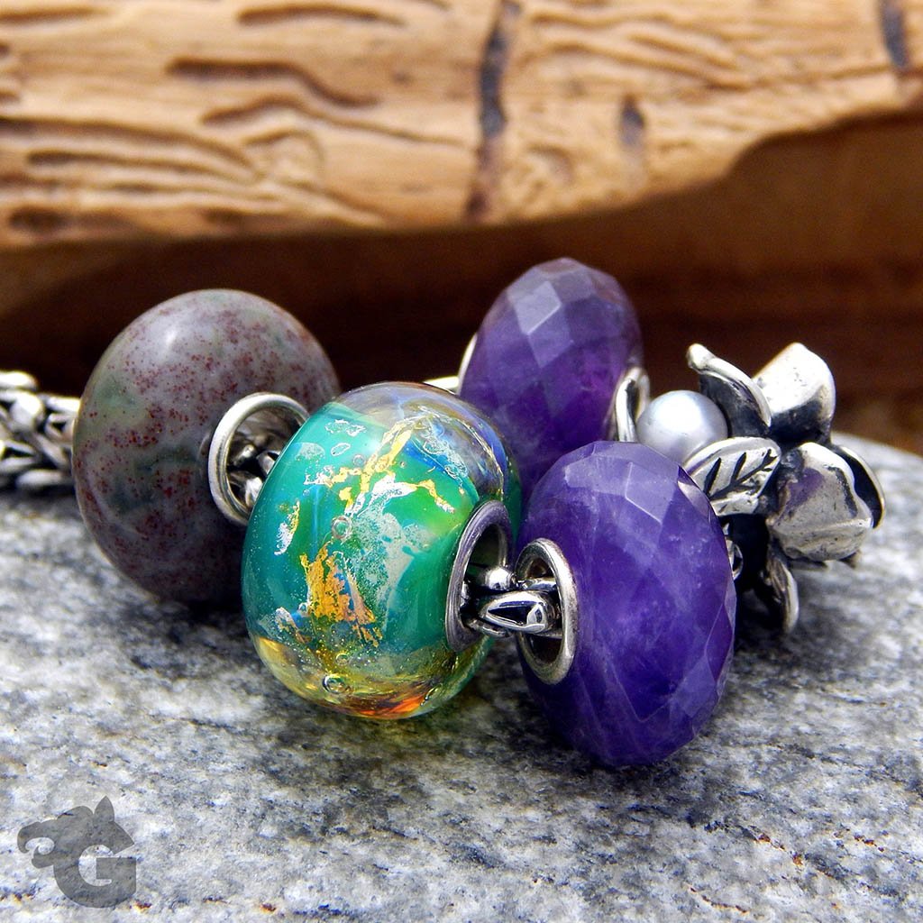 Amethyst gemstone bead