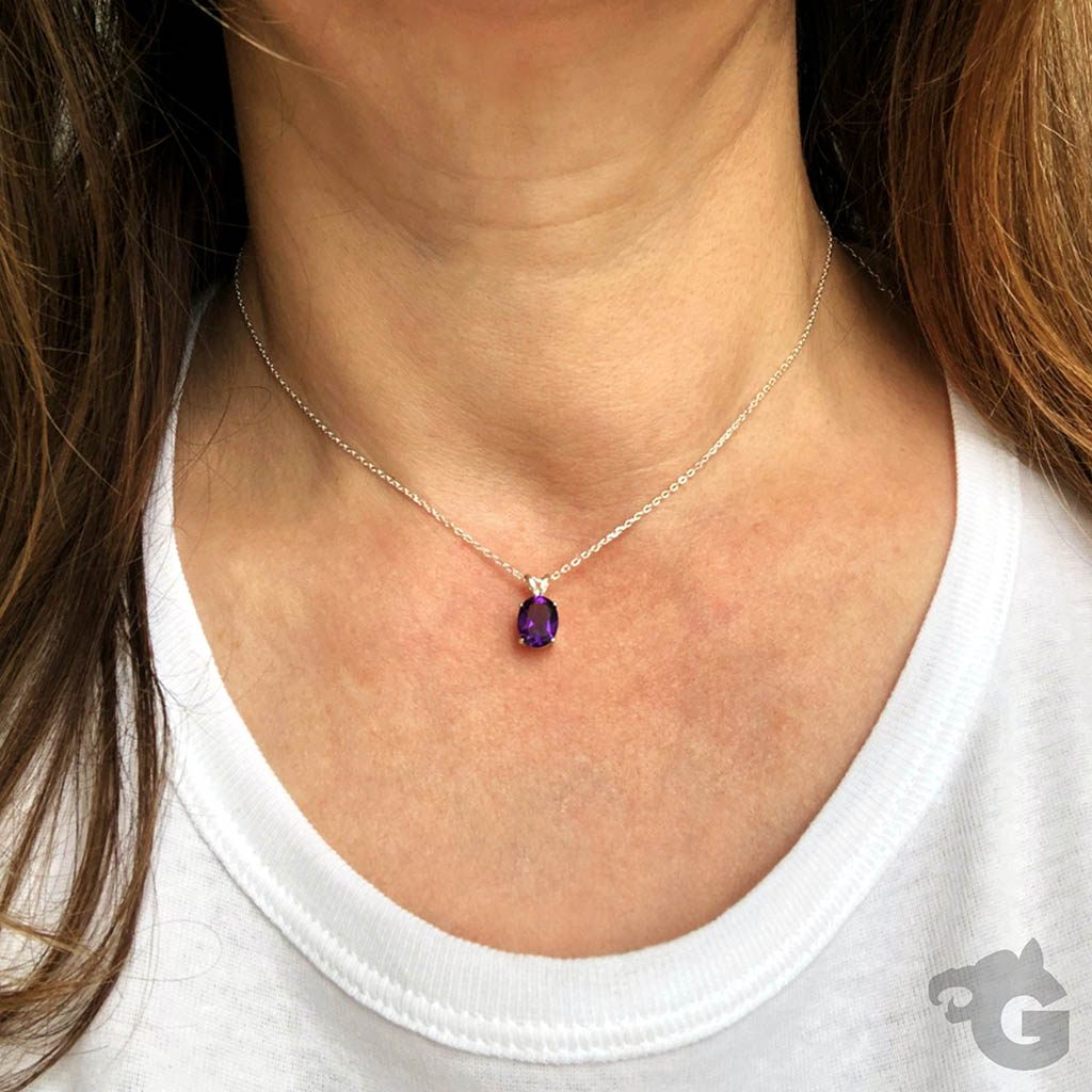Amethyst pendant necklace