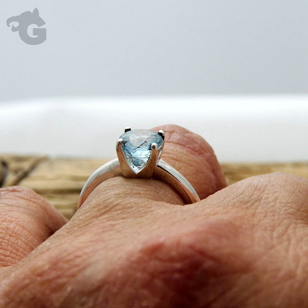 Natural Aquamarine ring