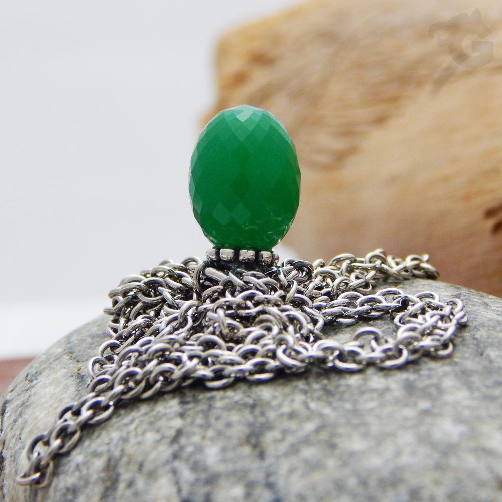 green onyx pendant necklase lockless suitable for big hole small hole charms european large hole beads 80 cm long bohemian style glermes city of beads studio etsy