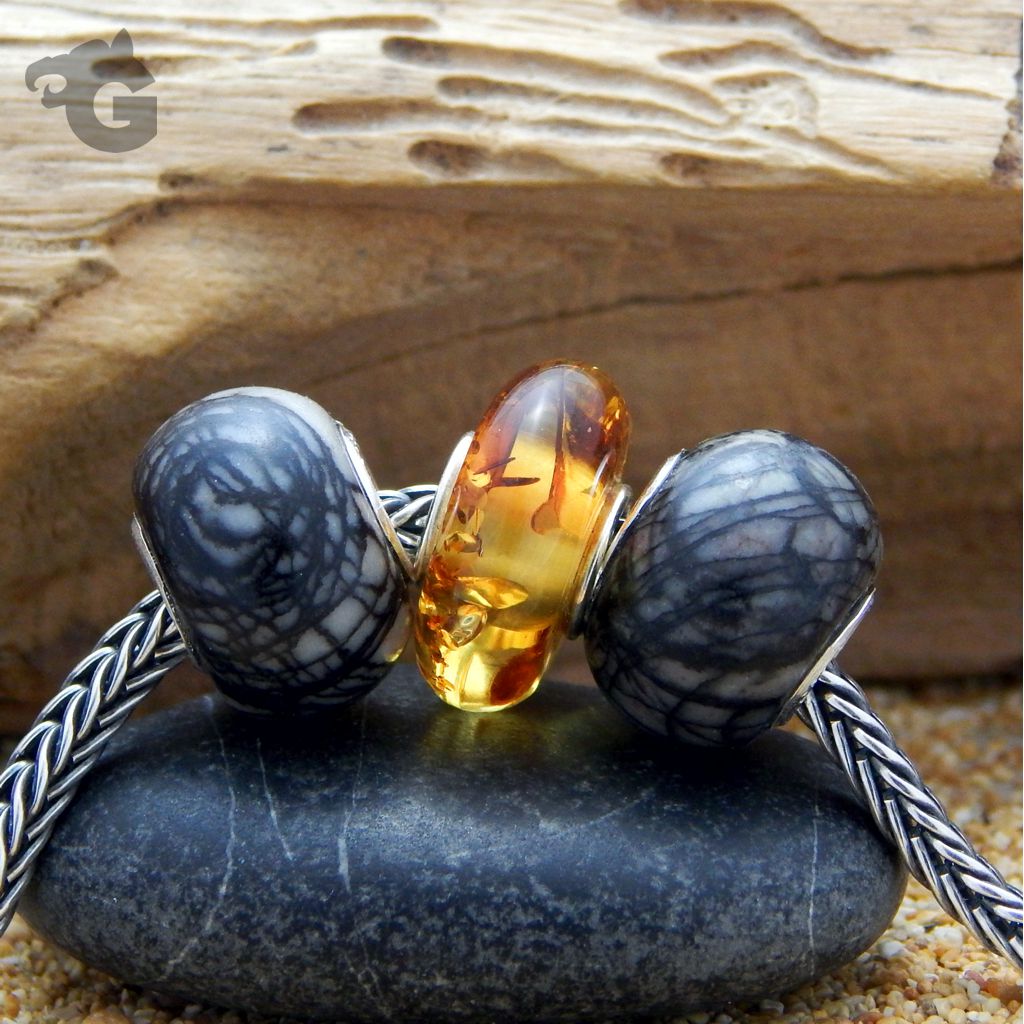 black piacasso jasper bead glermes