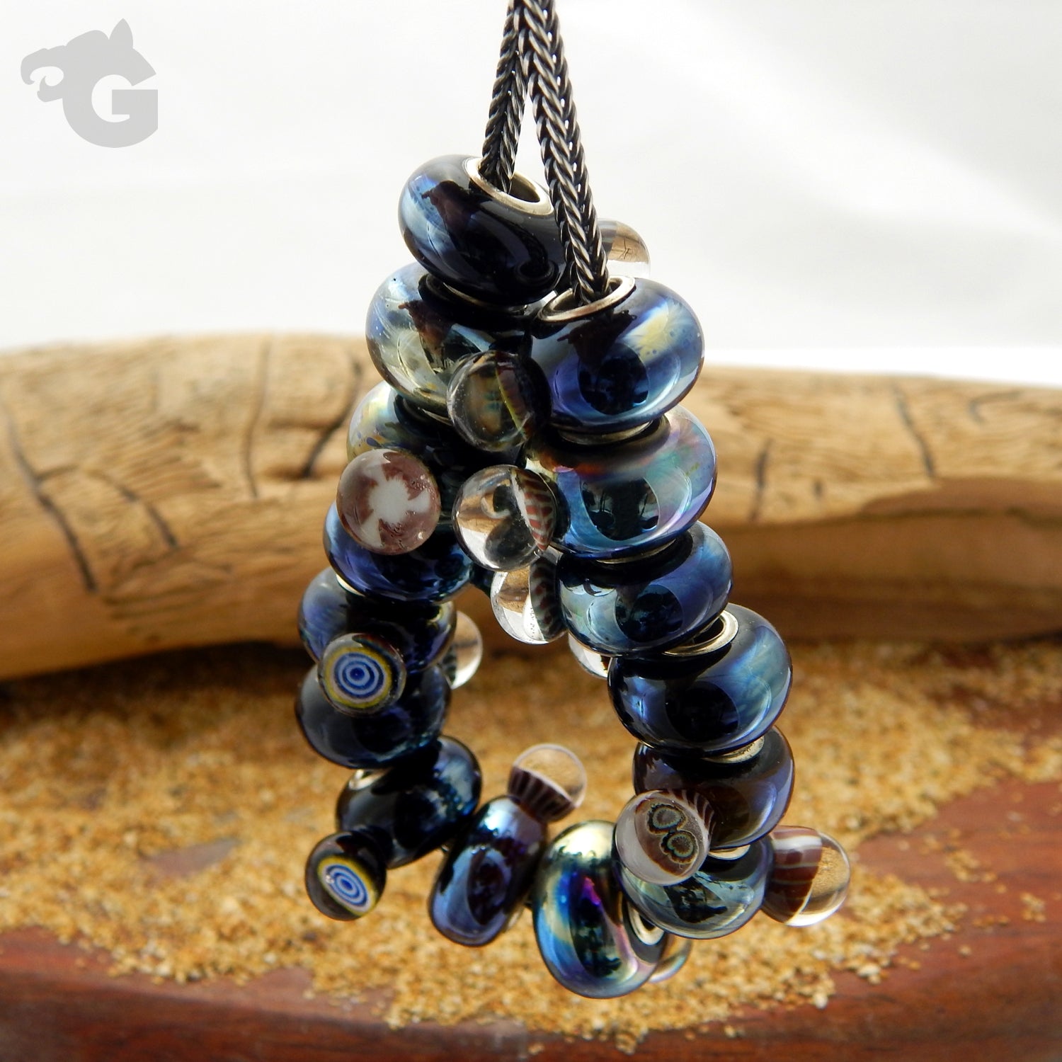 Encased Murrini drop charm beads - Glermes.com