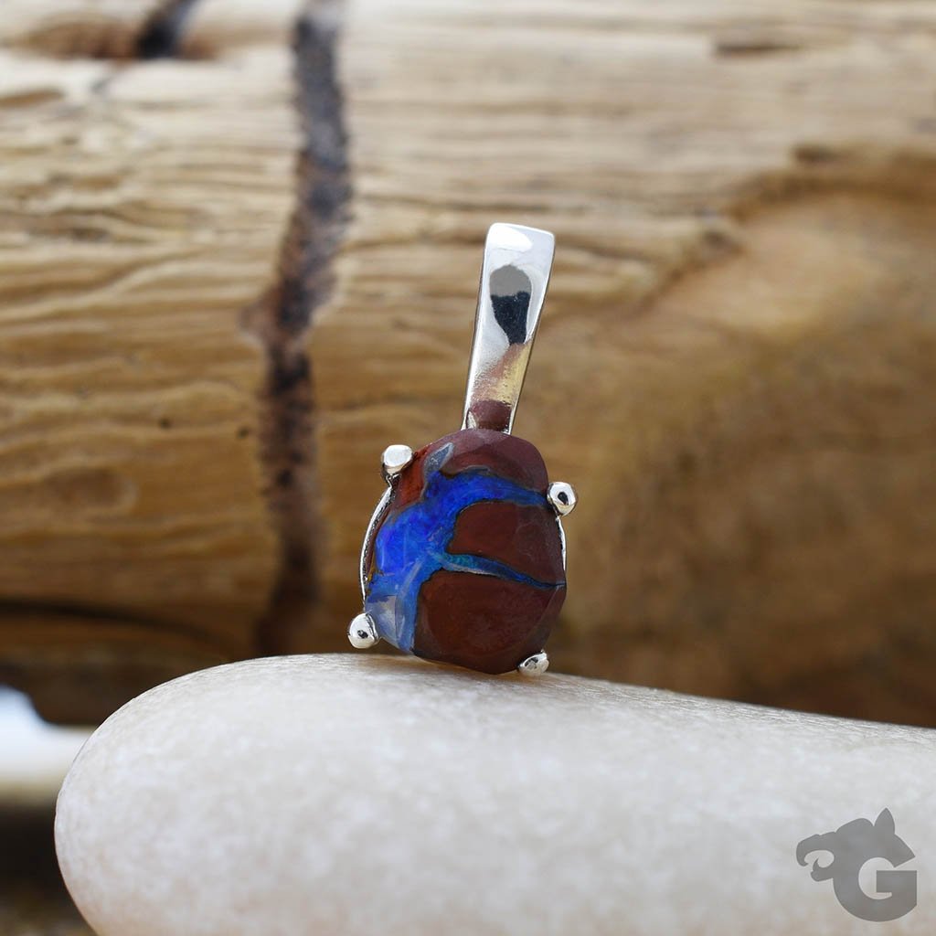 Australian Boulder Opal necklace 'One & Only'