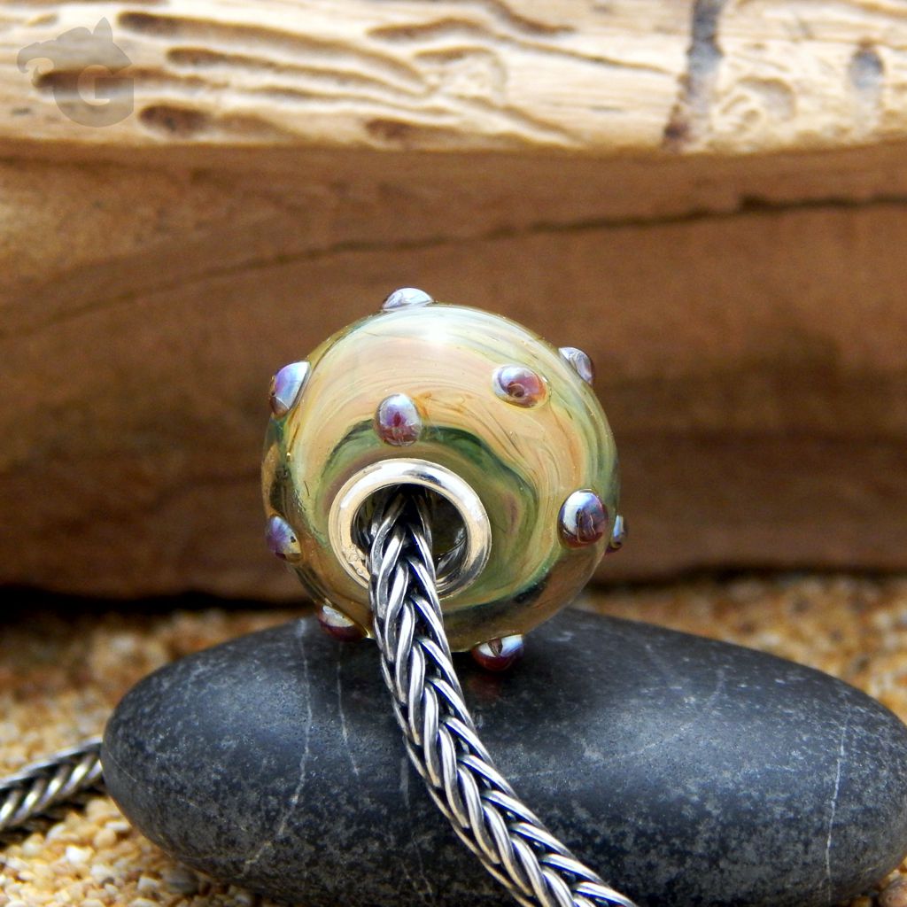 lampwork bumpy bead large hole european style charm glermes city of beads studio