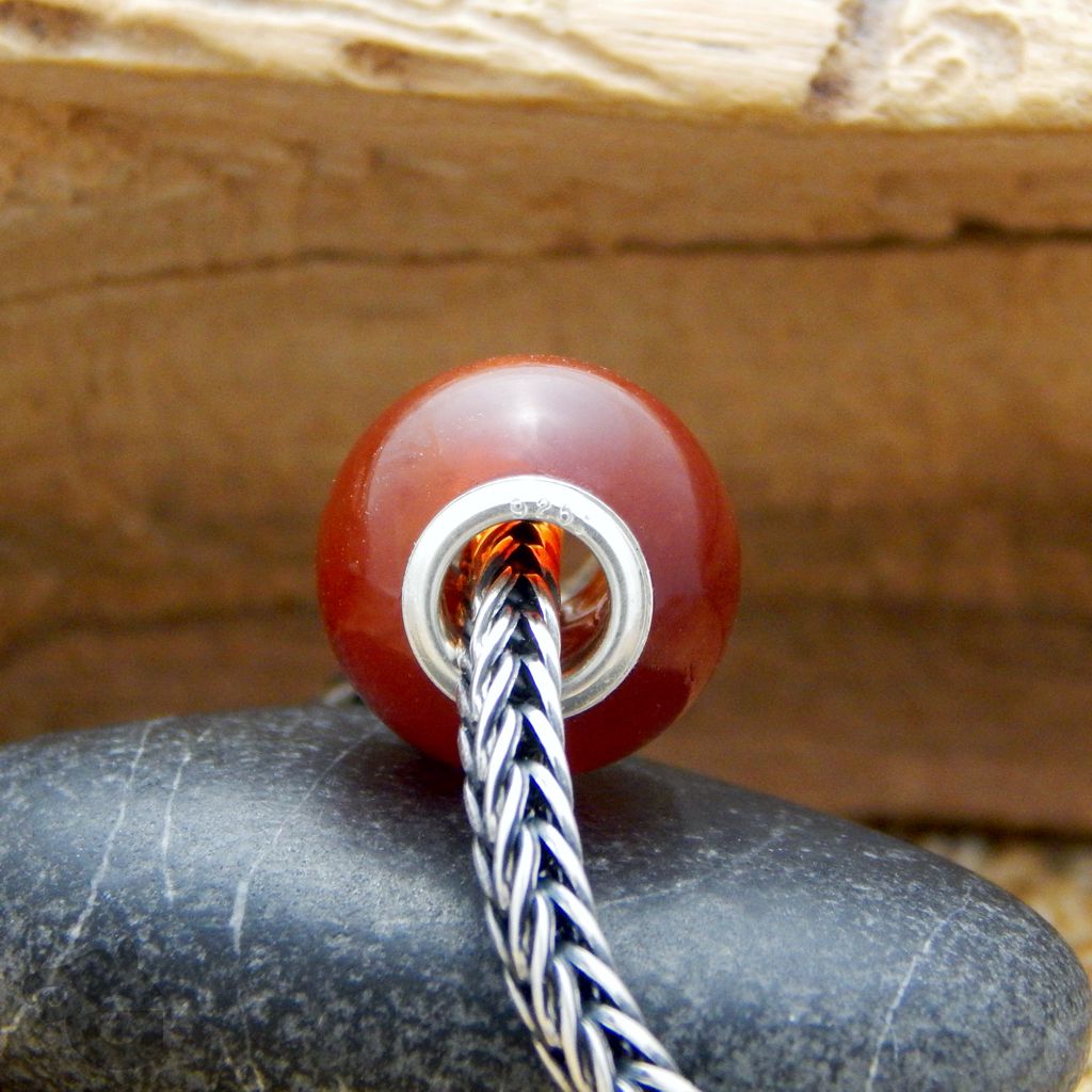 carnelian big hole bracelet bead glermes.com
