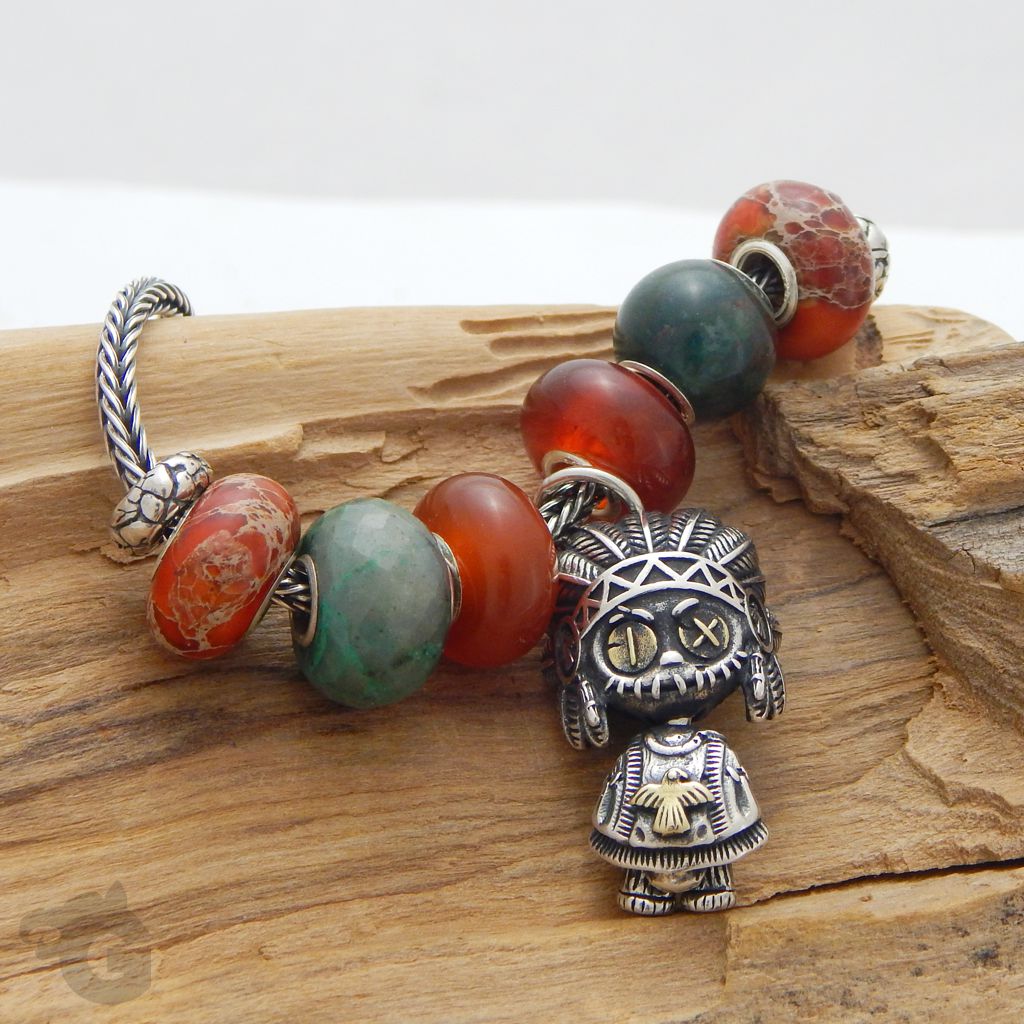 carnelian bead smooth cut European style big hole