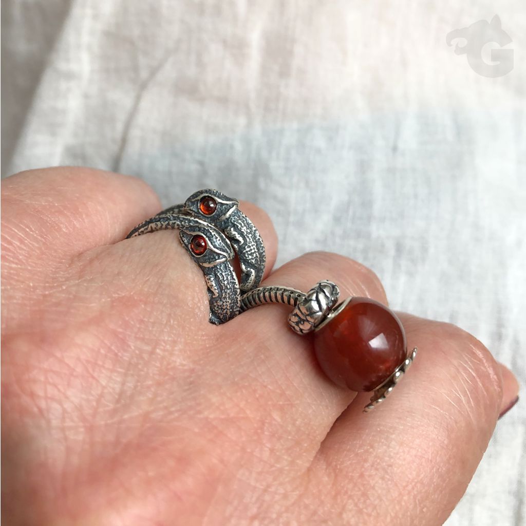 Chameleon Friend ring glermes city of beads studio etsy