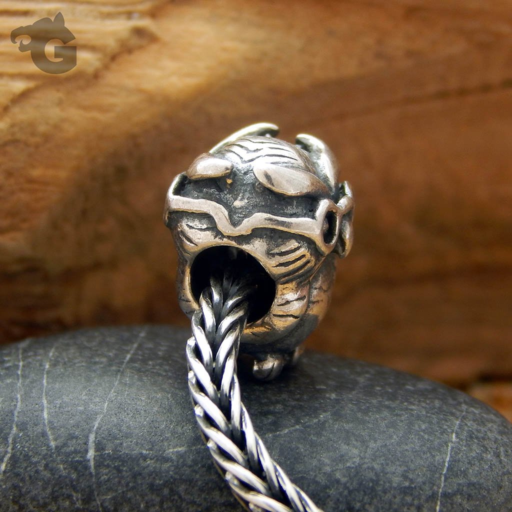 owl big hole charm wisdom animal jewelry european big hole charm