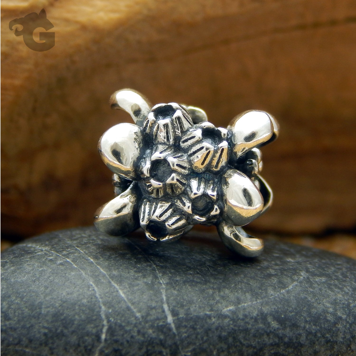 Crab Apple Blossom silver charm