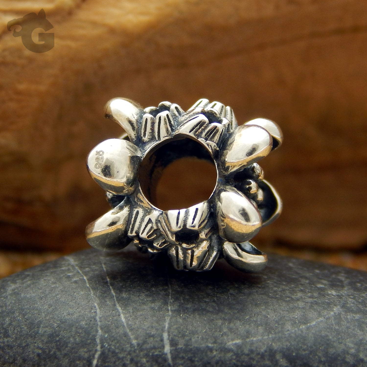 Crab Apple Blossom silver charm