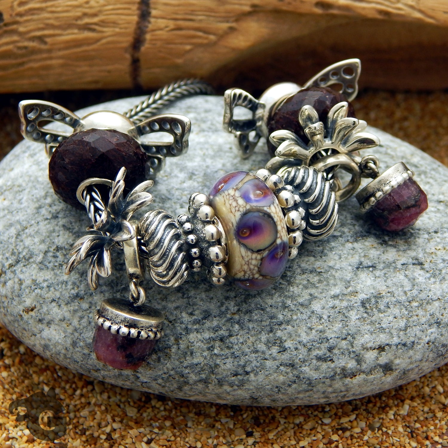 Silicone bead stopper foxtail chain - Glermes.com