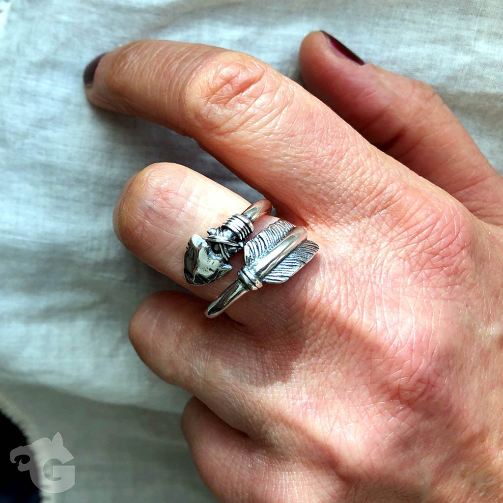 Dreamcatcher ring adjustable