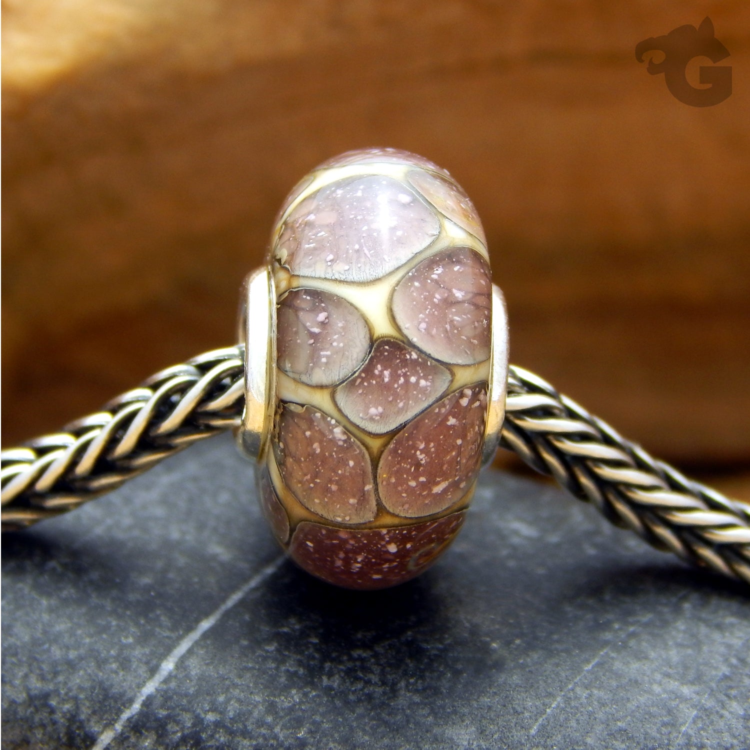 Droplets glass bead charm