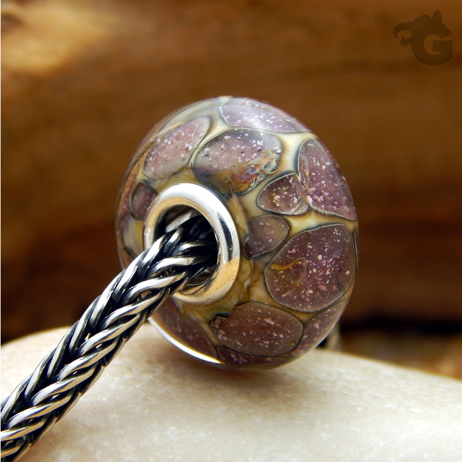 Droplets glass bead charm