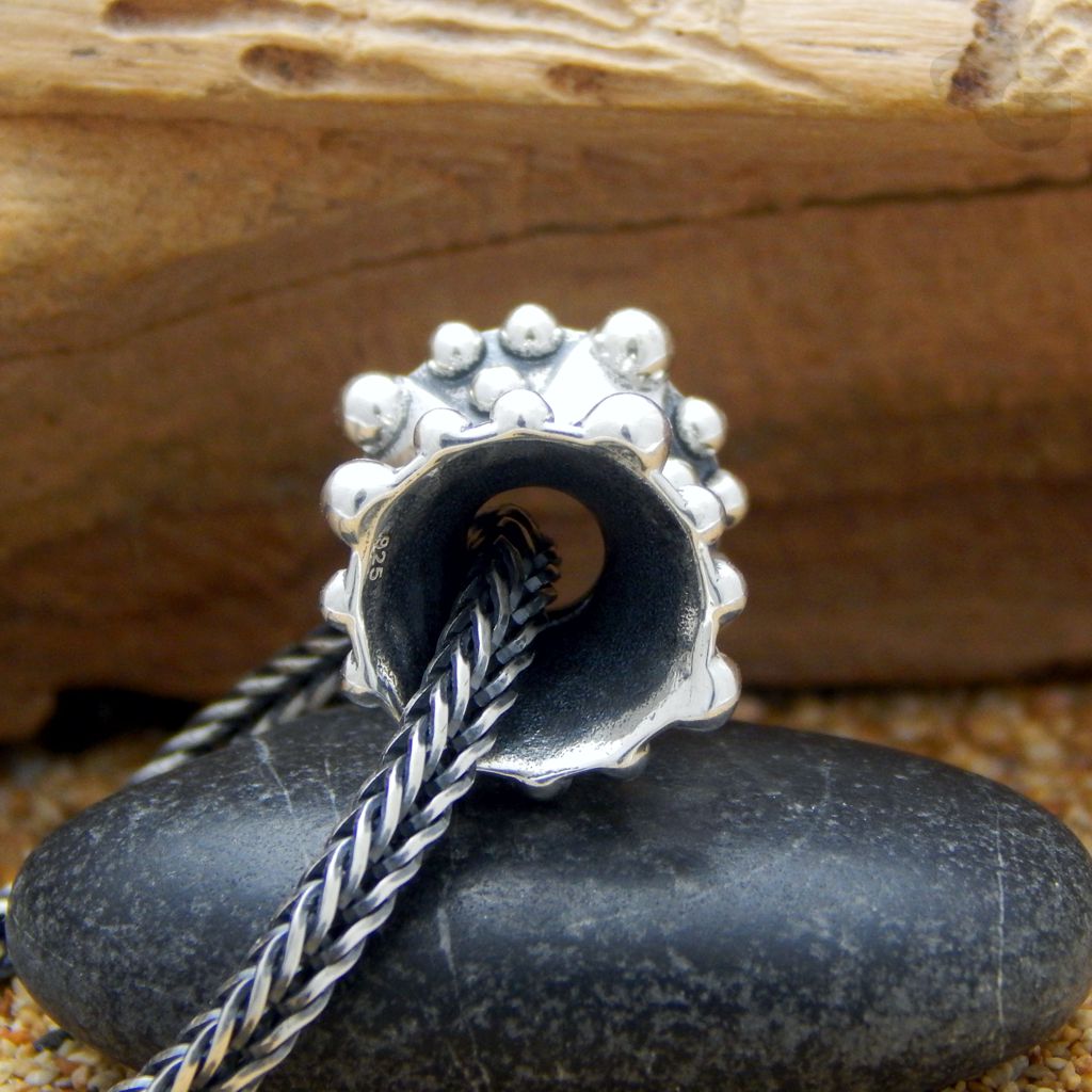 Double Joy oxidized 925 Sterling silver bead universal core - Glermes.com