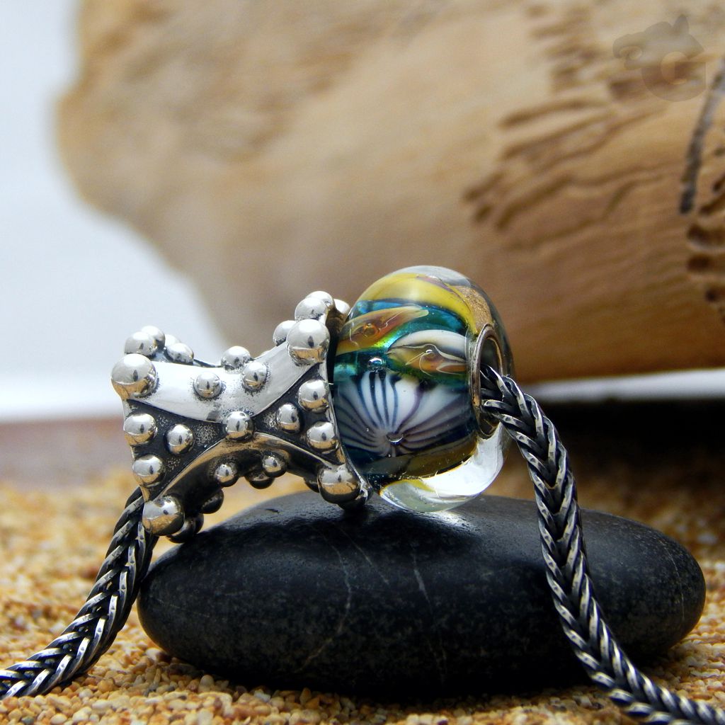 Double Joy oxidized 925 Sterling silver bead universal core - Glermes.com