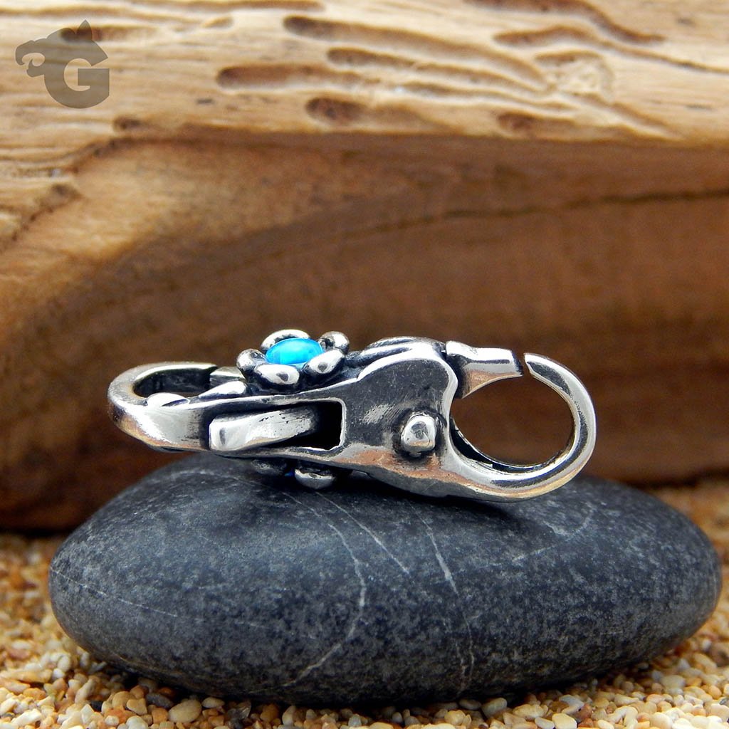 Clasp Flashy Flower Blue Light