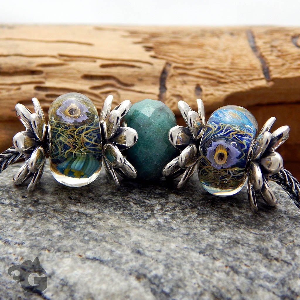 Silver spacer Pine Cone Slice