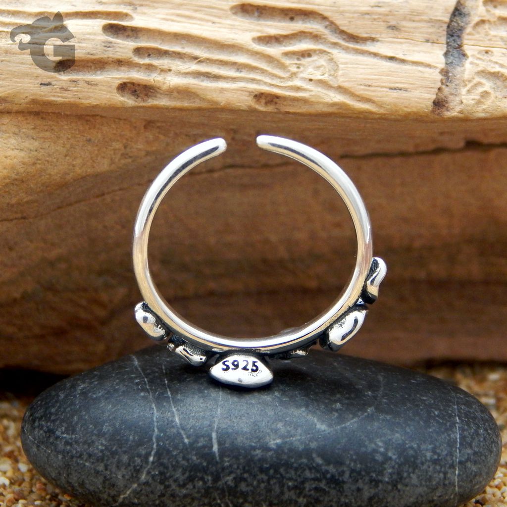 floral jewellery ring silver flower glermes