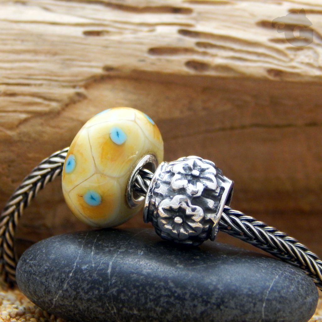 bead bracelets diy charms sterling silver flower gardenia big hole oxidized glermes