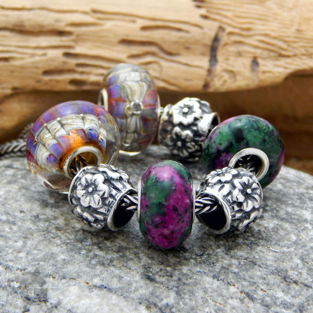 gift for her flower bead big hole european style silver glermes