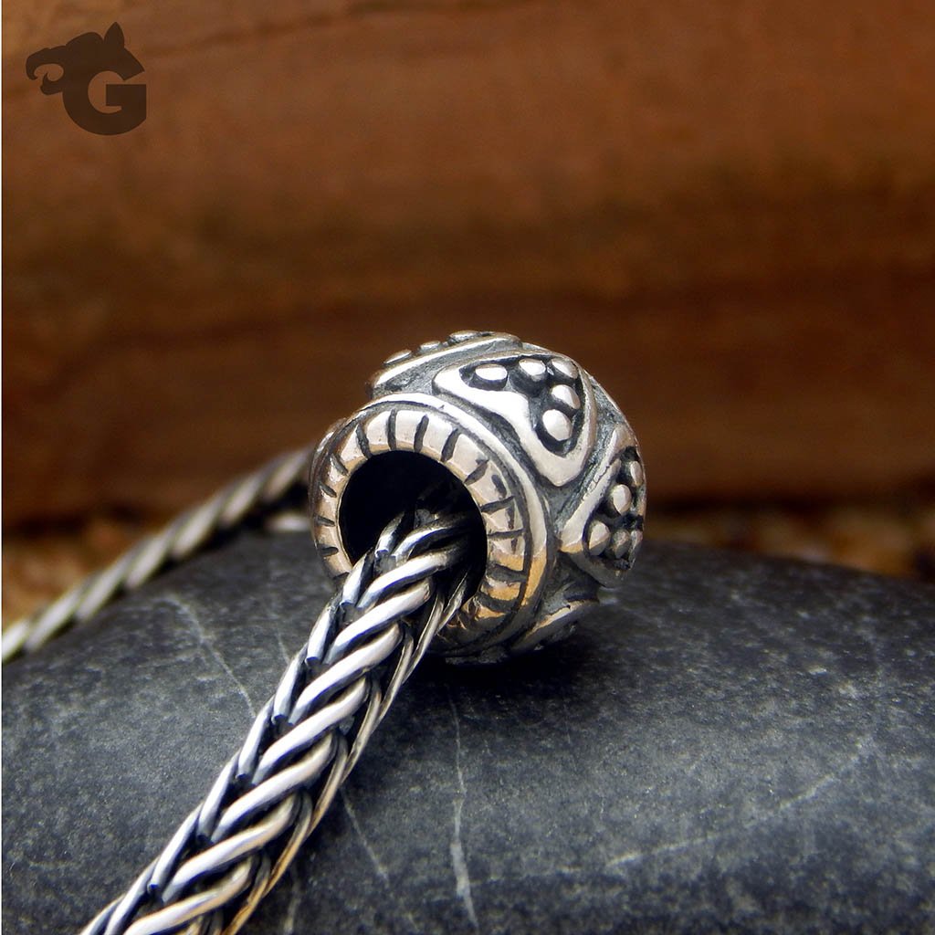 Gingerbread Heart silver charm