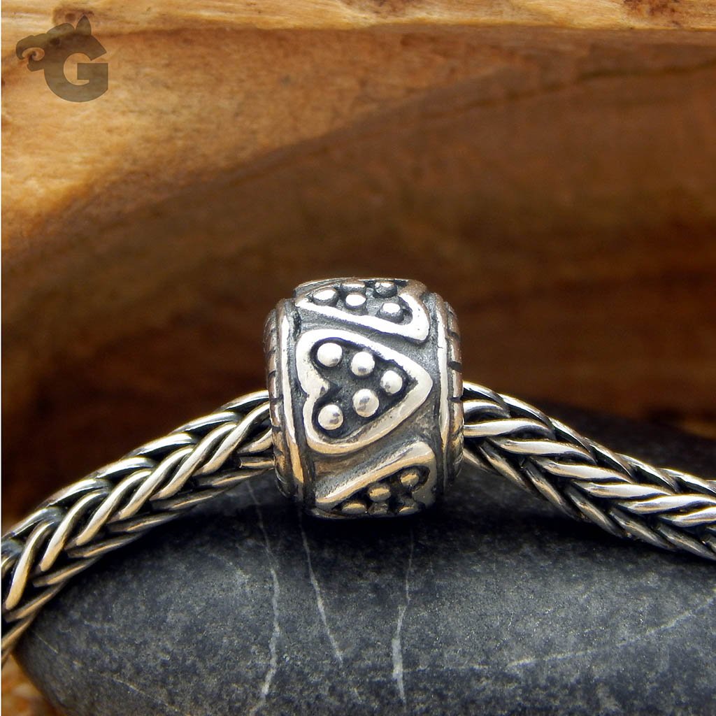 Gingerbread Heart silver charm