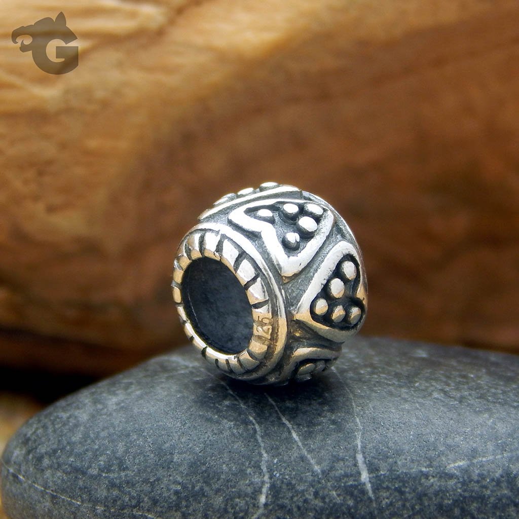 Gingerbread Heart silver charm