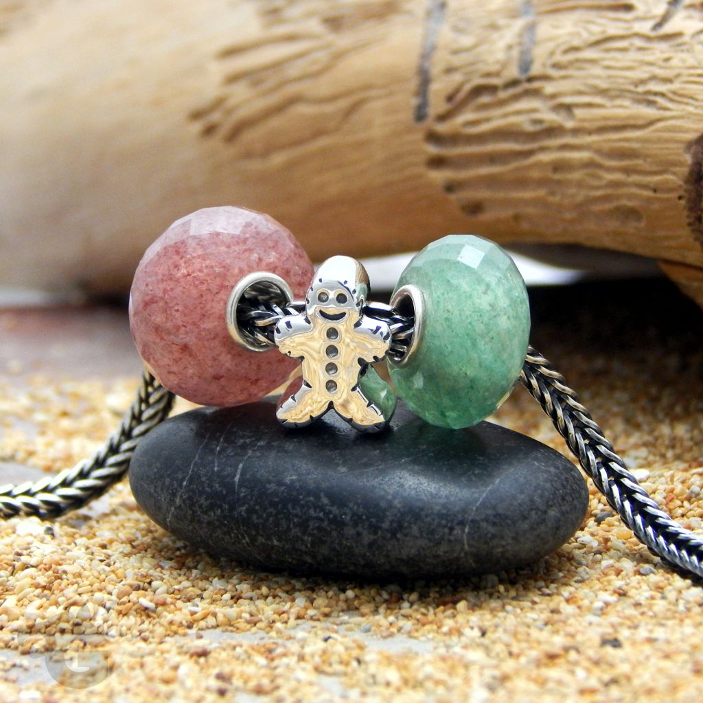 Gingerbread Man silver charm