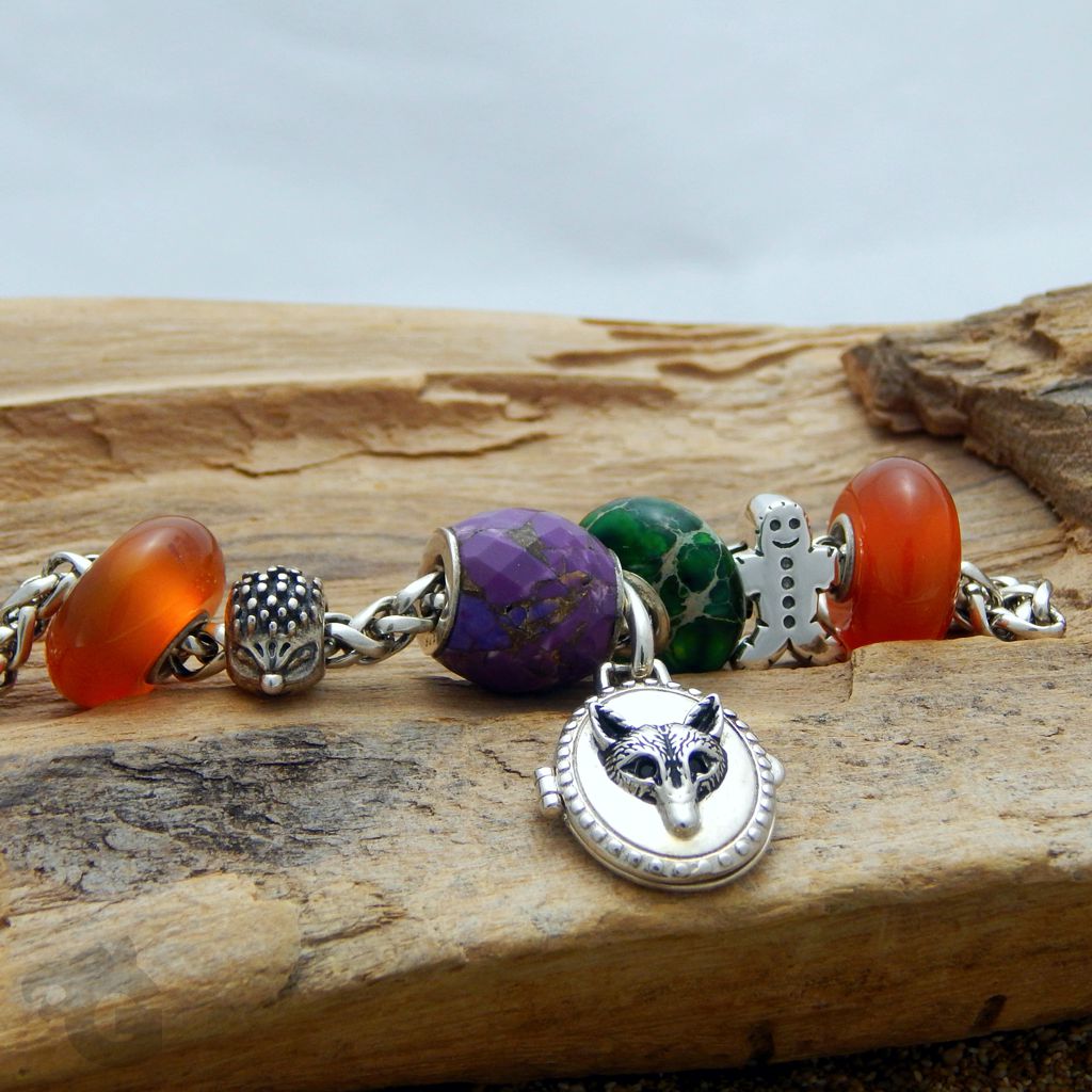 Gingerbread Man silver charm