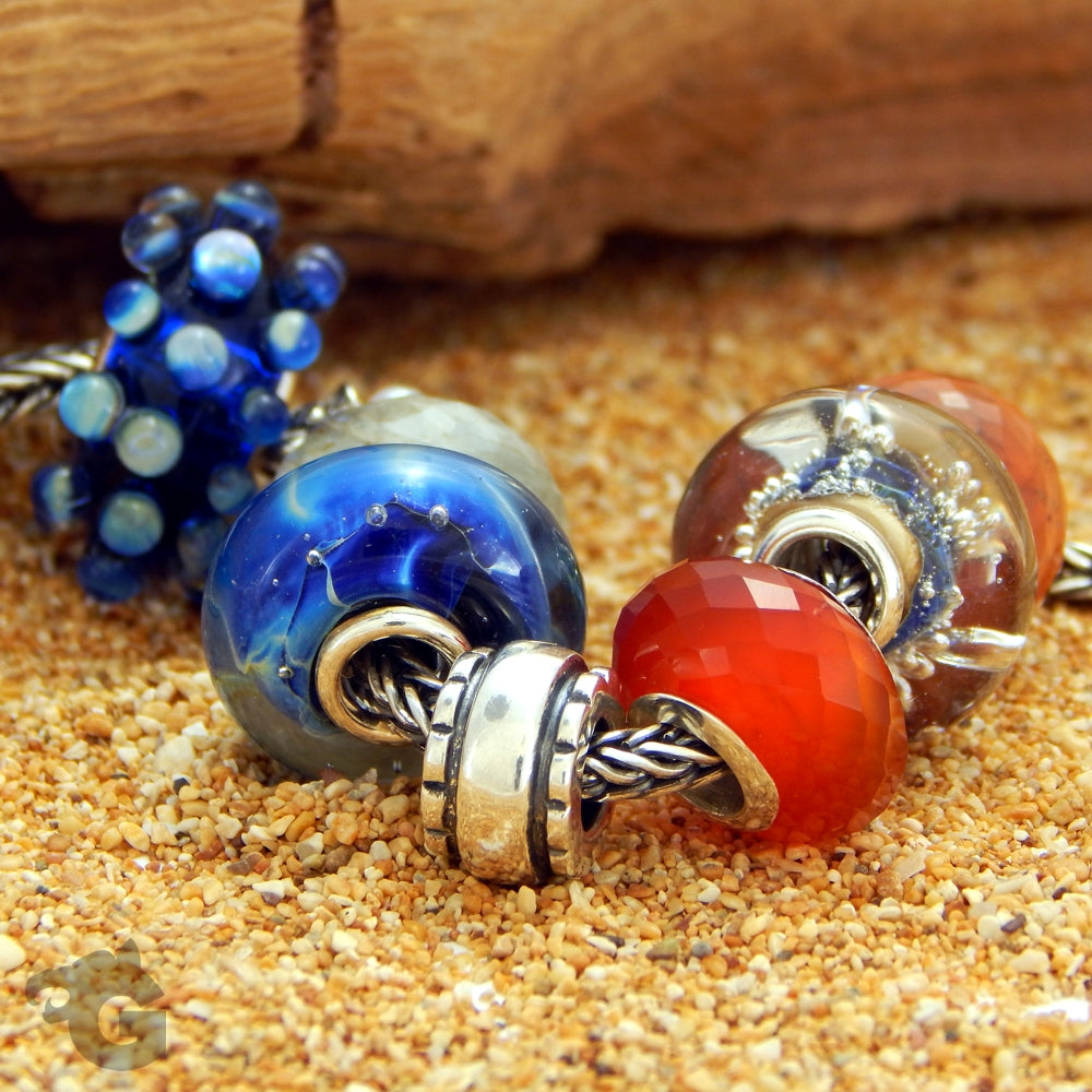 European big hole 925 Sterling silver jewelry charm round fits Pandora - Glermes