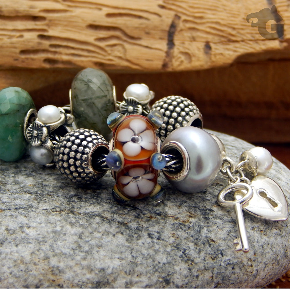 Silver grey pearl natural bead big core - Glermes