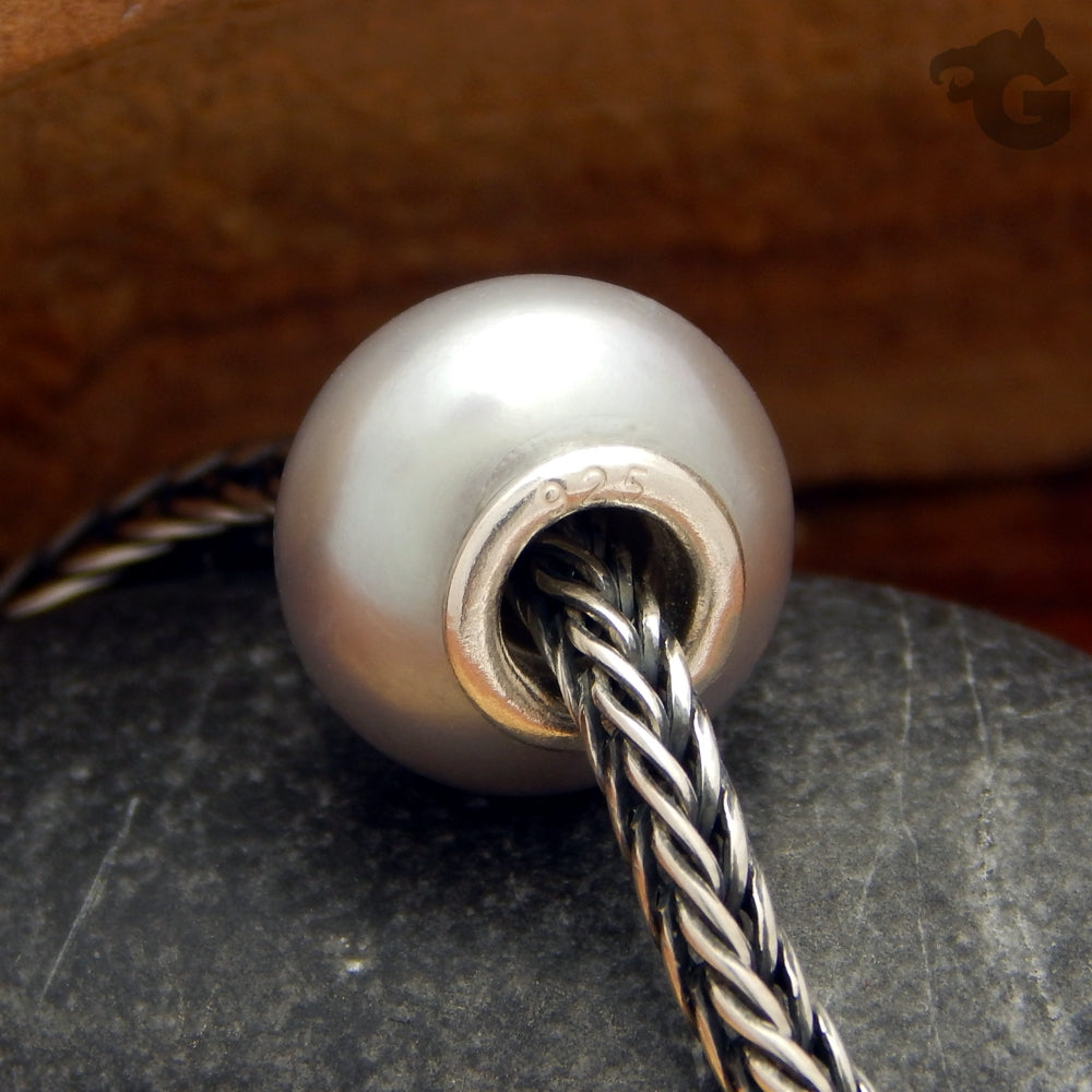Freshwater pearl gray universal core necklace earrings - Glermes