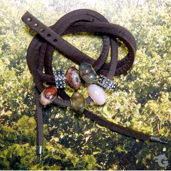 double wrist leather bracelet - glermes.com