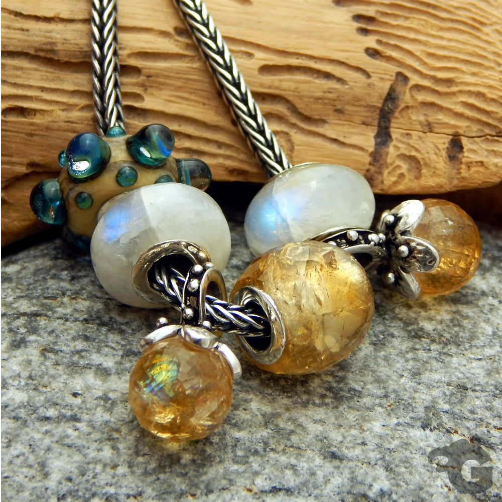 Citrine jewelry bracelet pendant 925 Oxidized Sterling silver natural gemstone november birthstone - Glermes.com exclusive design