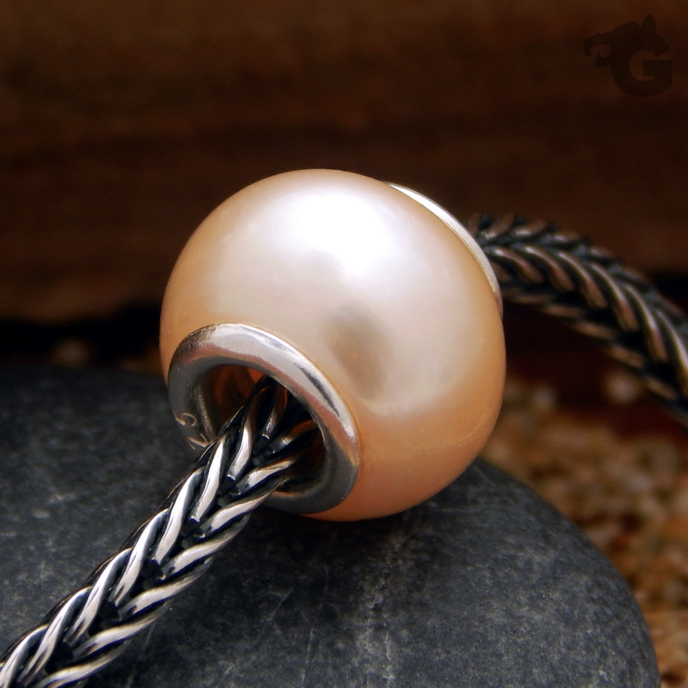 Pearl Peach color natural pink bead big hole _ Glermes