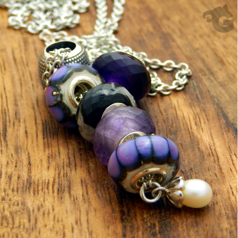 Necklace with white pearl lockless - Glermes