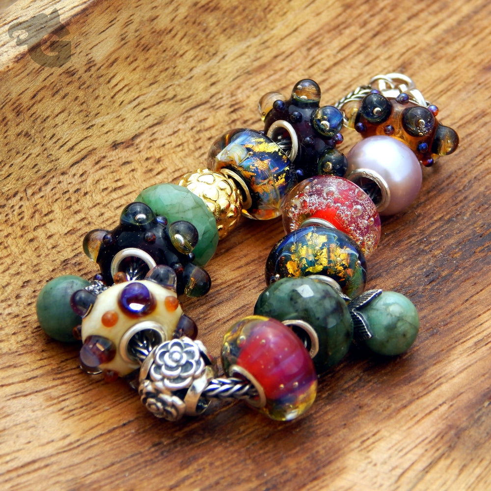 Freshwater purple bead natural large hole Trollbeads Pandora - Glermes.com