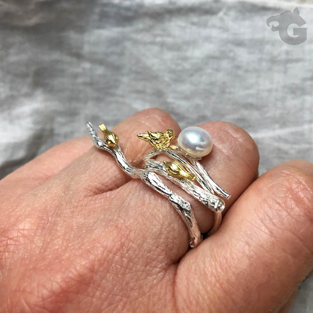 Birds on Branch ring