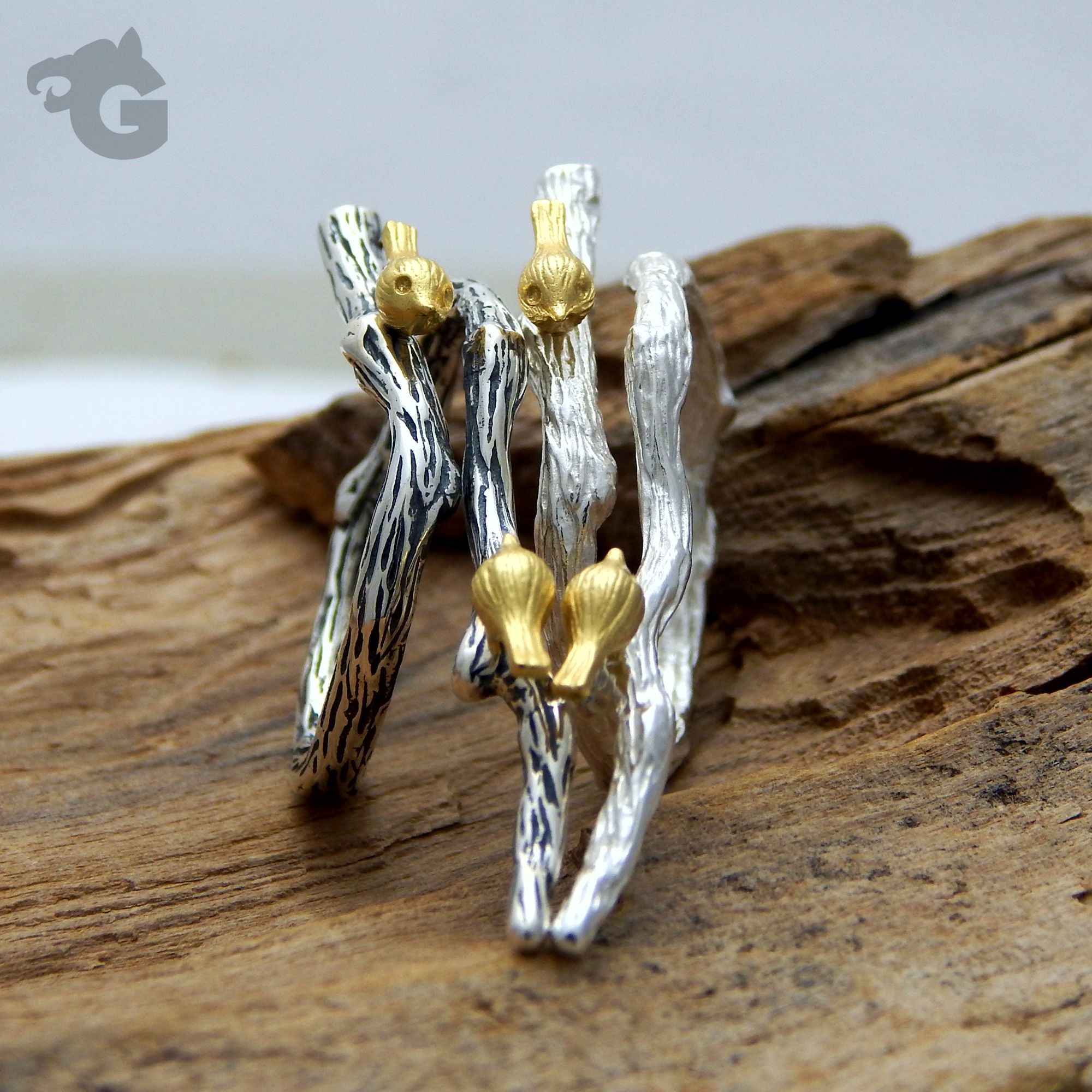 Birds on Branch ring