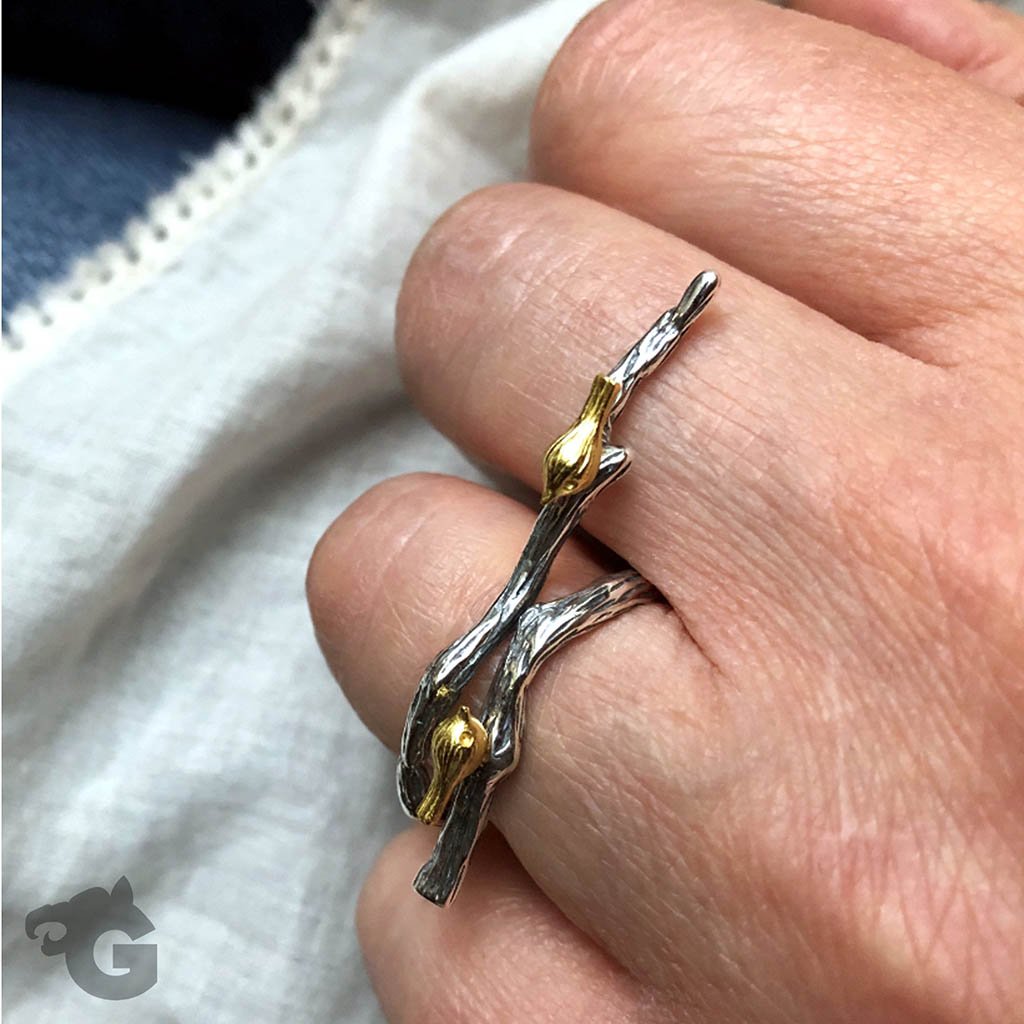 Birds on Branch ring