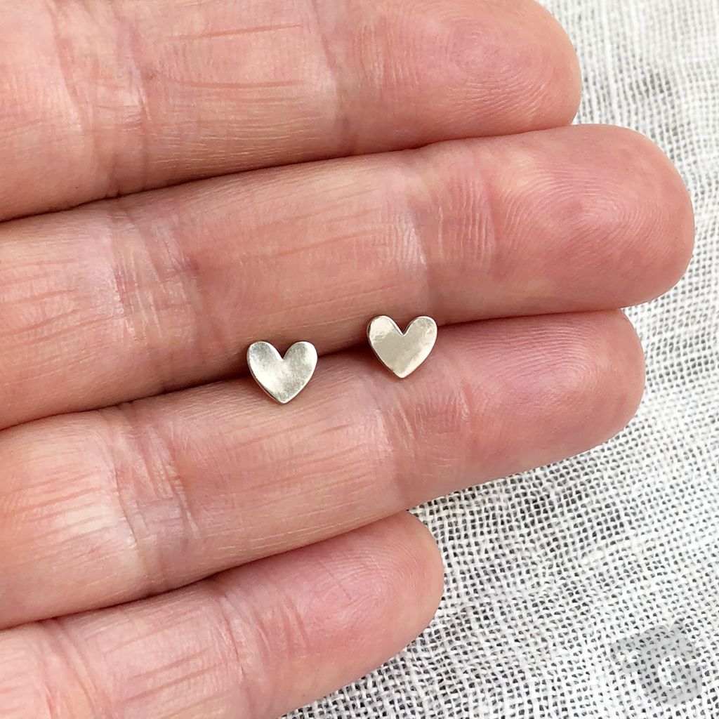 silver heart earrings single or pair 925 sterling silver platinum plated butterfly ear backs glermes