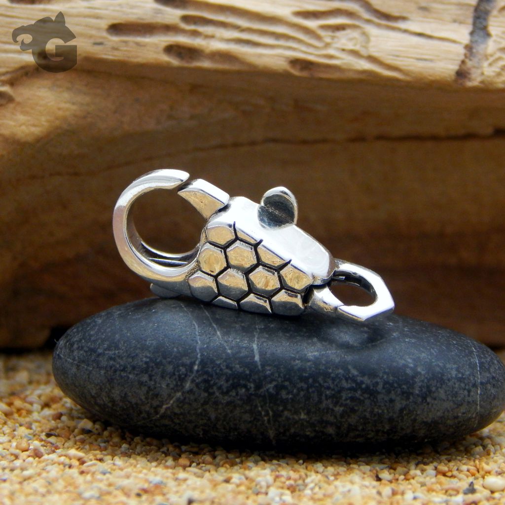 Honeycomb jewelry bracelet lock double lobster 925 sterling silver enamel bee nature inspired glermes