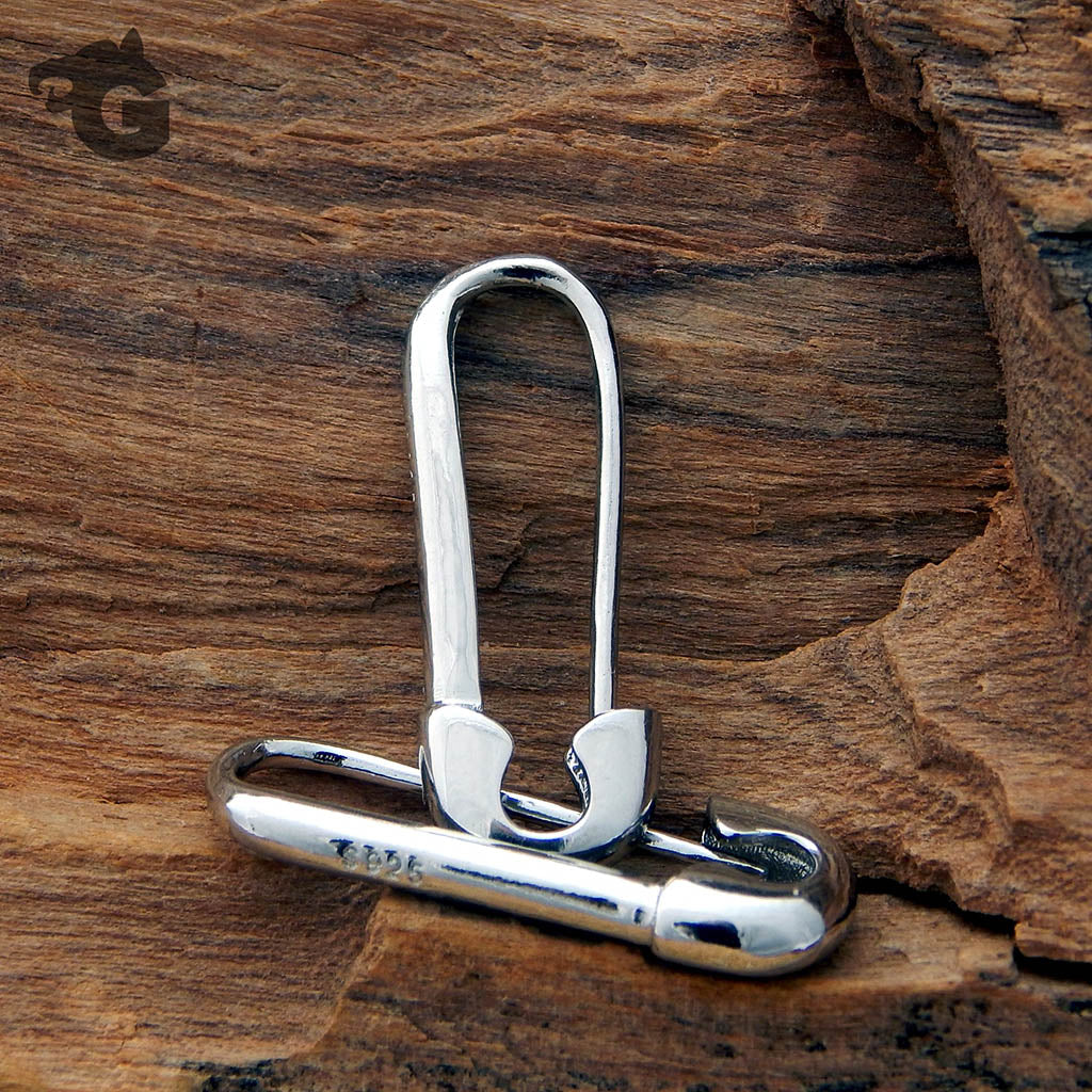 Huggie Safety Pin earring single or a pair