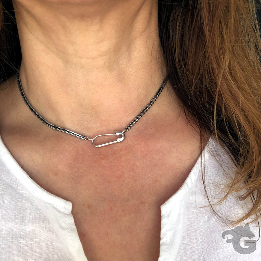 Huggie Safety Pin earring single or a pair