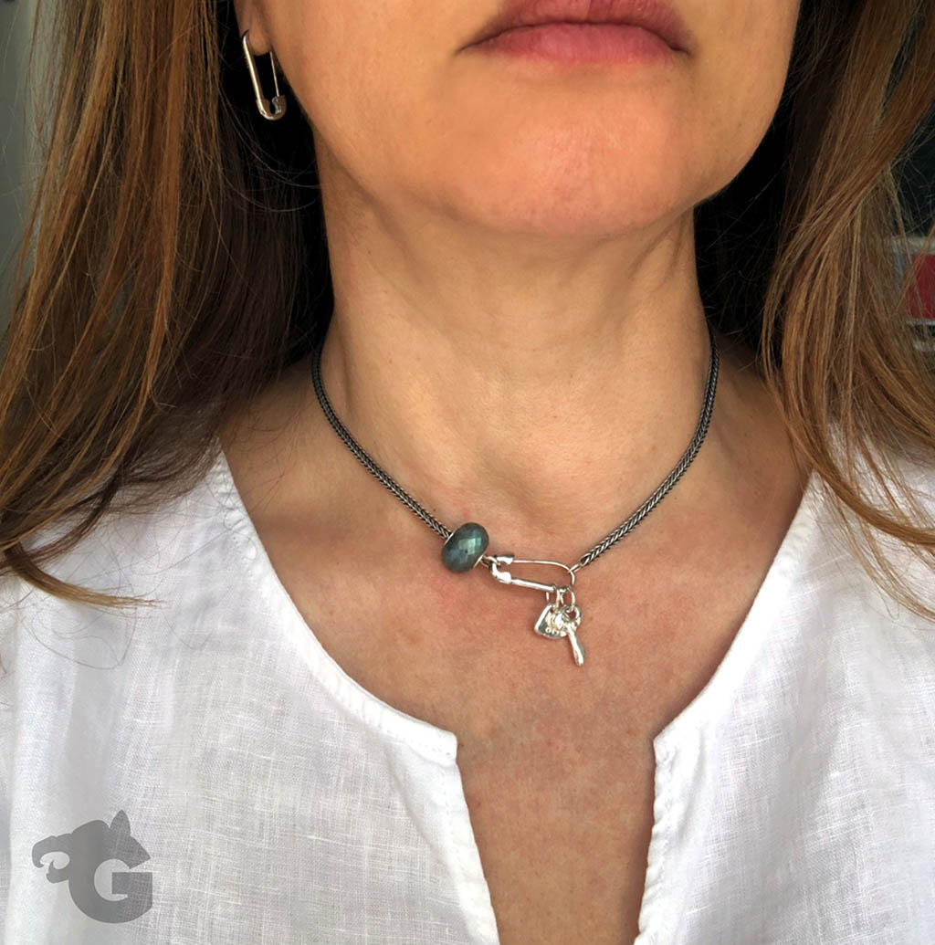 Snake Necklace with clasp 15.7"/ 40 cm