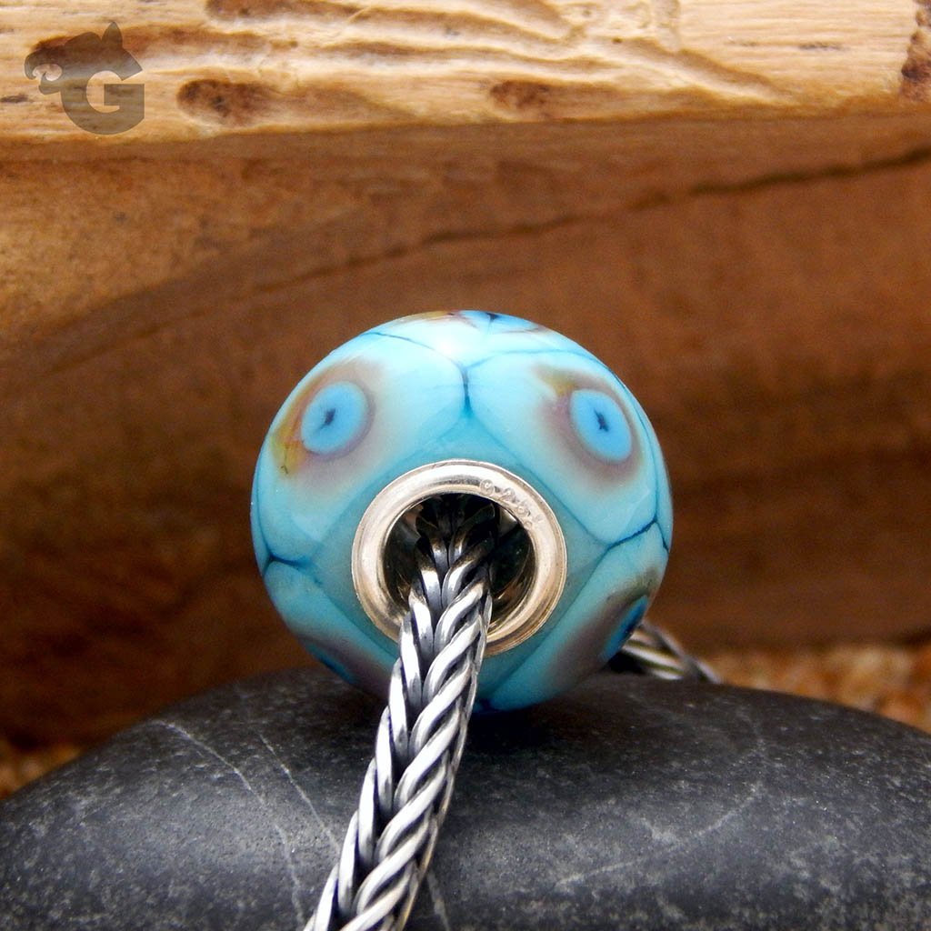 Ikat Light Blue Glass bead